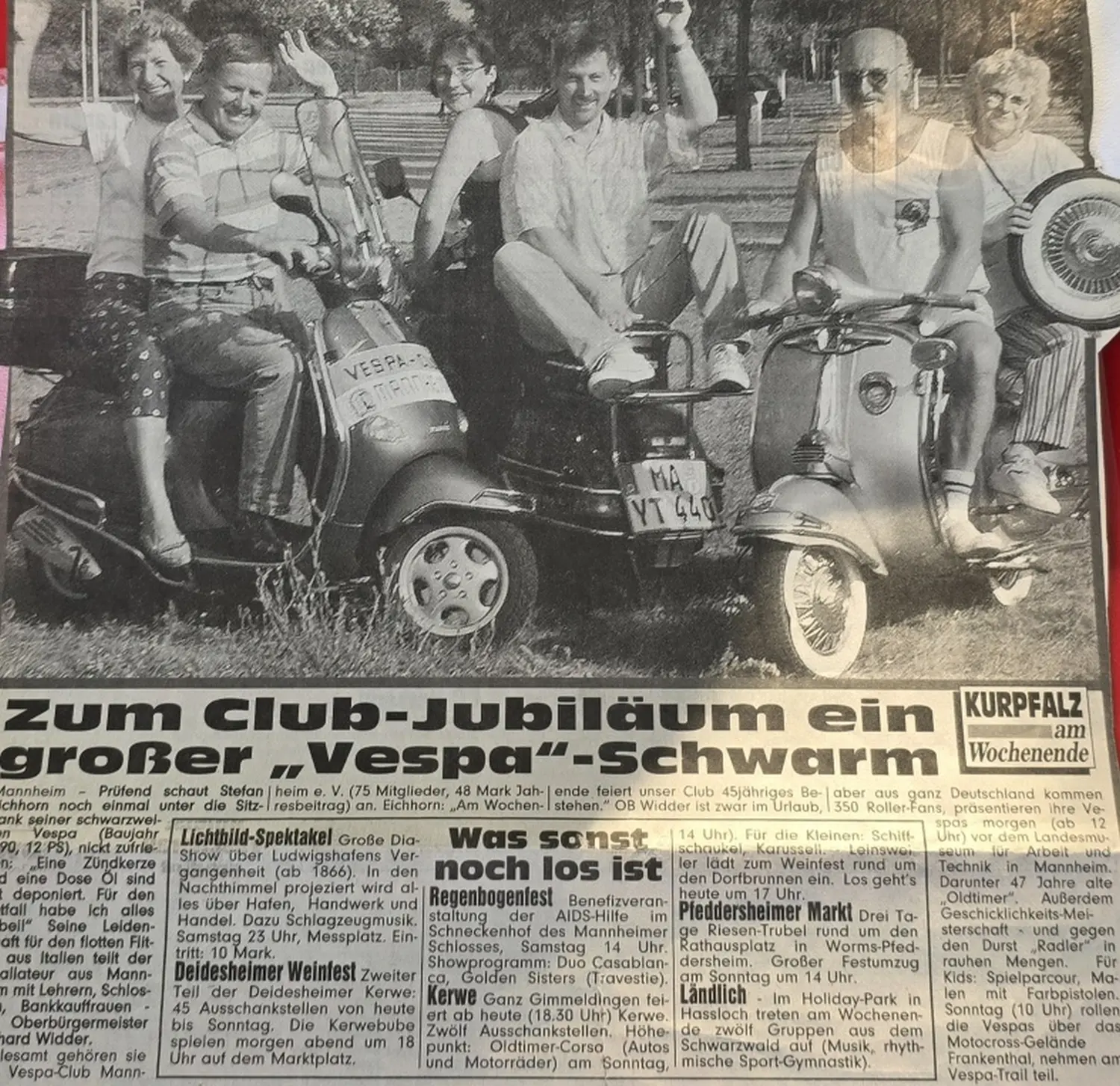 Zeitung von Vespa Club Mannheim
